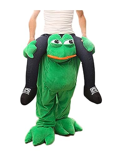 MatGui Halloween Carry Ride On Me Shoulder Adult Christmas Mascot Costume Ride On Costume, Grüner Frosch, one size fit 160cm-190cm MatGui Halloween Carry Ride On Me Shoulder Adult Christmas Mascot Costume Ride On Costume, Grüner Frosch, one size fit 160cm-190cm von MatGui