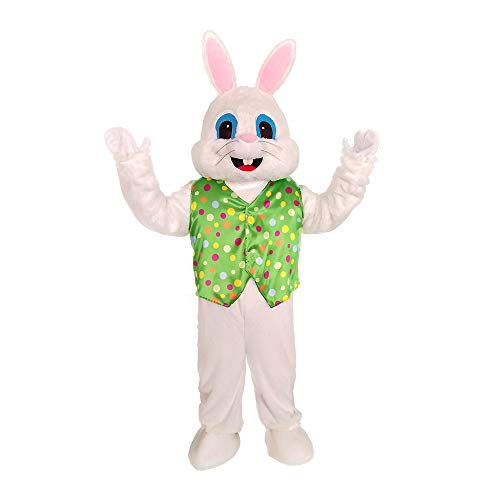 MatGui Oster-Party-Kaninchen-Kostüm, Hasen-Maskottchen-Kostüm, Erwachsenengröße, Verkleidung, Grün von MatGui