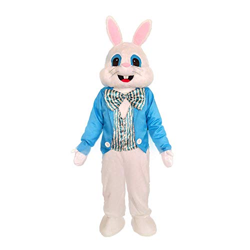 MatGui Blaues Hase Kostüm für Ostern Party Maskottchen Kostüm Erwachsene Kleid Blau Hase Blau Large von MatGui