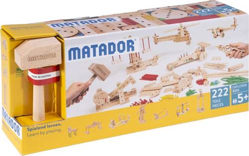 Matador Matador Explorer Baukasten 222 Teile Konstruktions-Set von Matador Schraubwerkzeuge