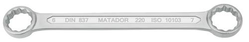 Matador Schraubwerkzeuge 02200607 Doppel-Ringschlüssel 6 - 7mm DIN 837-B von Matador Schraubwerkzeuge