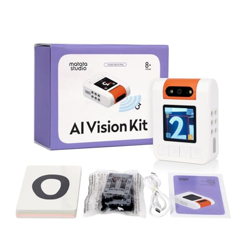 MatataStudio AI Vision Kit für VinciBot mit 180° Flip Kamera programmierbarem Bildschirm modularer Struktur 7 visuelle Funktionen hinzufügen, für Anfänger und Fortgeschrittene der KI von 8 bis 12 MatataStudio AI Vision Kit für VinciBot mit 180° Flip Kamera programmierbarem Bildschirm modularer Struktur 7 visuelle Funktionen hinzufügen, für Anfänger und Fortgeschrittene der KI von 8 bis 12 von MatataStudio