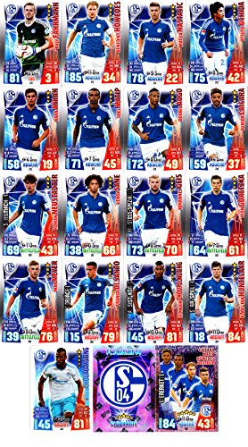 Match Attax Bundesliga 2015 2016 - Karten-Set FC Schalke 04 Cap Viererkette Clubkarte - Deutsch von Match Attax