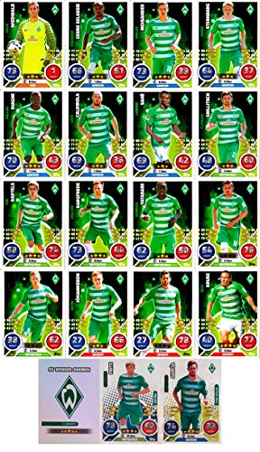 Match Attax Bundesliga 2016 2017 - 19 Karten-Set SV Werder Bremen Basiskarten Clubkarte Kapitän Starspieler - Deutsch von Match Attax