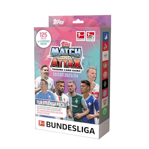 Topps Bundesliga Match Attax 23/24 - Mega Pack - enthält 125 Karten, darunter 5 Karten der Limited Edition. von Match Attax