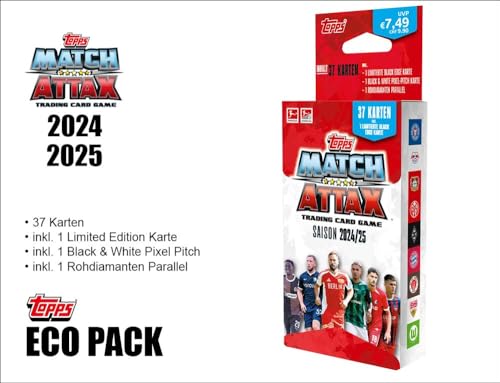 Topps Bundesliga Match Attax 24/25 - Eco Pack- enthält 37 Karten + 3 Bonus Karten Topps Bundesliga Match Attax 24/25 - Eco Pack- enthält 37 Karten + 3 Bonus Karten von Match Attax