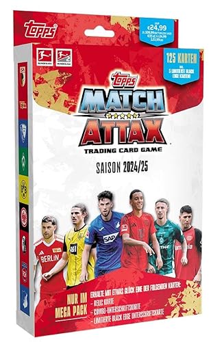 Topps Bundesliga Match Attax 24/25 - Mega Pack - enthält 125 Karten, darunter 5 Karten der Limited Edition. von Match Attax