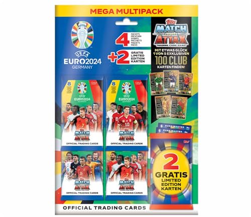Topps Euro 2024™ Match Attax Ultra MEGA Multipack Trading Cards mit Genussleben Fruchtgummi von Match Attax