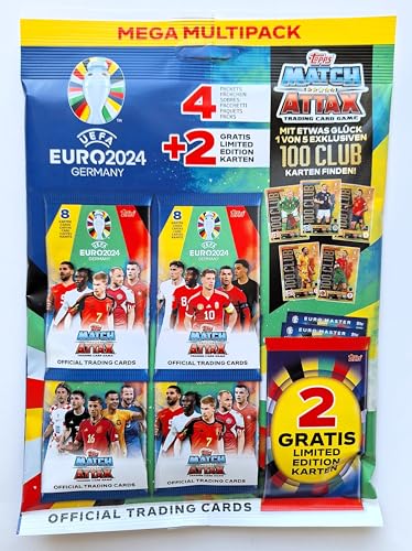 Topps Euro 2024™ Match Attax Ultra MEGA Multipack Trading Cards mit Genussleben Fruchtgummi von Match Attax