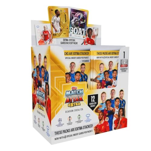 Topps Match Attax 24/25 EXTRA - Full Box - enthält 24 Päckchen (288 Karten) Display Box von Match Attax