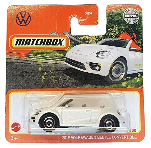 Matchbox MBX - VW - 2019 Volkswagen Beetle Convertible - weiß metallic 27/100 - GXM45 - Superfast - Lesney - 2021 - Short Card von Matchbox