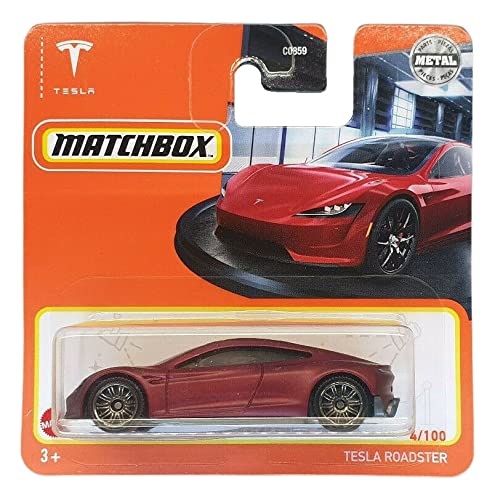 Matchbox - Tesla Roadster - dunkelrot - MBX 4/100 - GXM41 - Short Card - Superfast - Lesney - Mattel 2021 von Matchbox