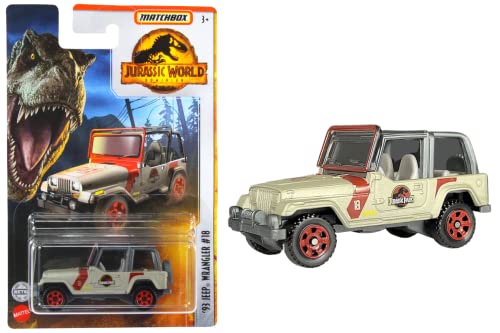 Matchbox Jurassic World Dominion FMW90 Diecast Fahrzeuge im Maßstab 1:64 – 1993 Wrangler #18 HBH01 Matchbox Jurassic World Dominion FMW90 Diecast Fahrzeuge im Maßstab 1:64 – 1993 Wrangler #18 HBH01 von Jurassic World