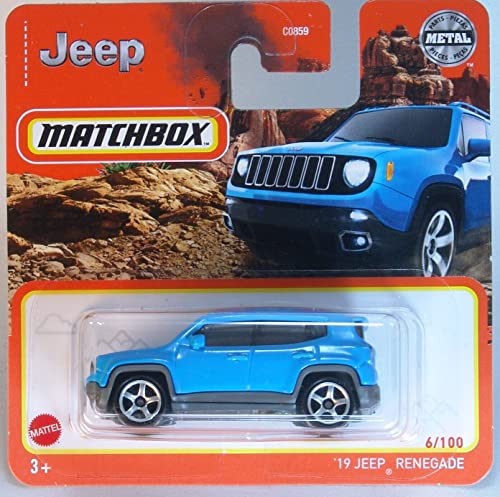 2022 Matchbox '19 Jeep Renegade Blue 6/100 (Short Card) HFR72 von Matchbox Metal