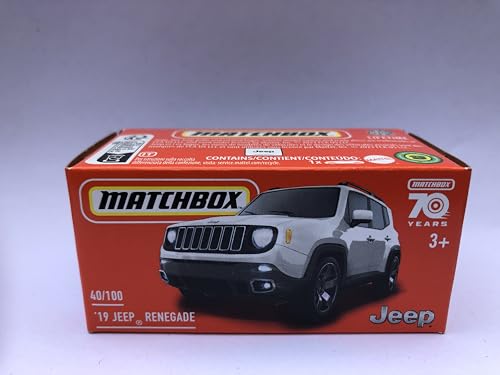 2023 Matchbox Power Grabs '19 Jeep Renegade White 40/100 HLF23 von Matchbox Metal