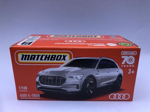 2023 Matchbox Power Grabs Audi E-Tron Metallic Silber 1/100 HLD90 von Matchbox Metal
