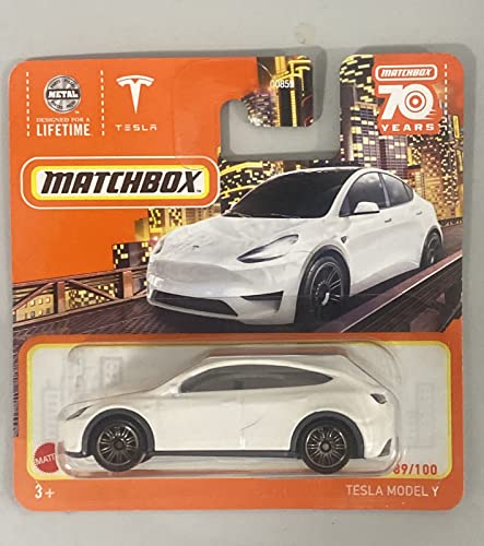 Matchbox Metal 2023 Matchbox Tesla Model Y White 89/100 (Short Card) HLC68 von Matchbox Metal