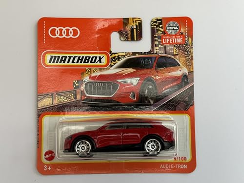 2024 Matchbox Audi E-Tron Red 5/100 (Short Card) HVN88 von Matchbox Metal