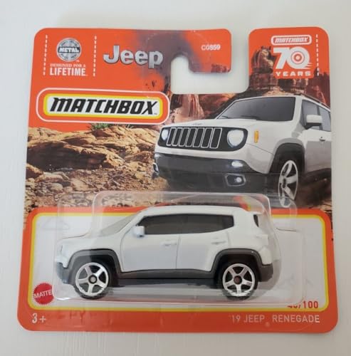 Matchbox 2023 - '19 Jeep Renegade White 40/100 (Short Card) HLD20 von Matchbox Metal
