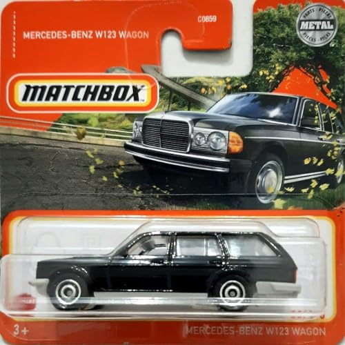 Matchbox 2023 Mercedes-Benz W123 Wagon Schwarz 22/100 HFR51 (Kurze Karte) von Matchbox Metal