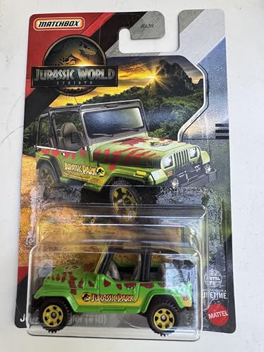 Matchbox 2025 Jurassic World ReBirth #18 Jeep Wrangler JGL15 (lange Karte) von Matchbox Metal