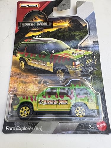 Matchbox 2025 Jurassic World ReBirth #5 Ford Explorer JGL01 (lange Karte) von Matchbox Metal