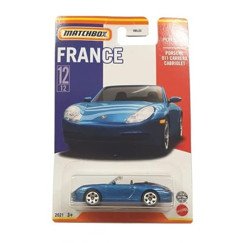 Matchbox Best of France 2021 Serie Porsche 911 Carrera Cabriolet Blue 12/12 HBL02 von Matchbox Metal