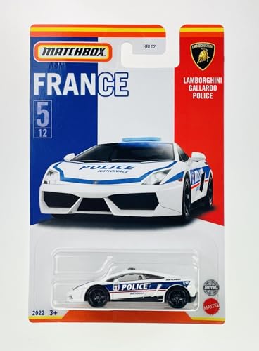 Matchbox Best of France 2022 Serie Lamborghini Gallardo Police 5/12 (Lange Karte) HFH72 von Matchbox Metal