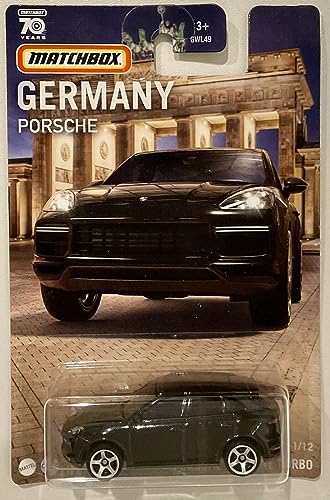 Matchbox Germany 70 Jahre Porsche Cayenne Turbo Schwarz 11/12 (Lange Karte) HPC66 von Matchbox Metal