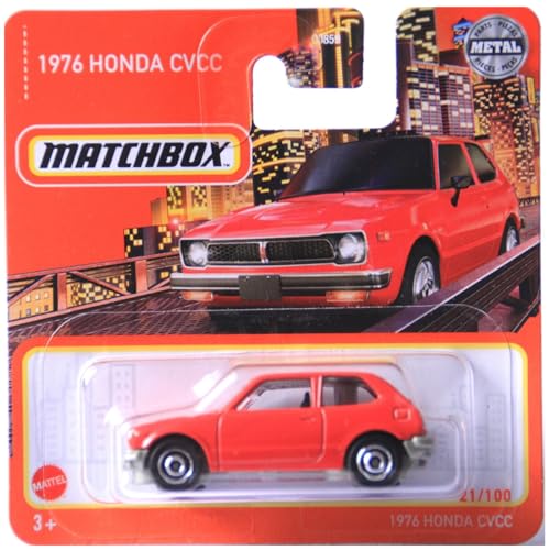 Matchbox Metal 2022 21/100 1976 Honda CVCC Rot (kurze Karte) HFR90 von Matchbox Metal
