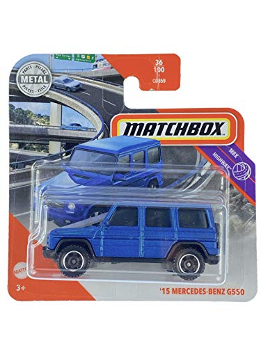 Matchbox Metal 36/100 '15 Mercedes-Benz G550 blau (kurze Karte) MBX Highway von Matchbox Metal