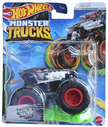 Hot Wheels Monster Trucks Ratical Racer, Beast Bashers 2/7 Connect and Crash Car von Matchbox