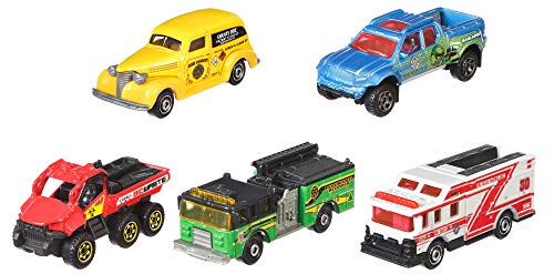 MATCHBOX - 5er-Geschenkset, realistische Fahrzeuge im Maßstab 1:64, detailgetreue Autos & Trucks, ideal für Sammler und Kinder ab 3 Jahren, C1817 von Matchbox