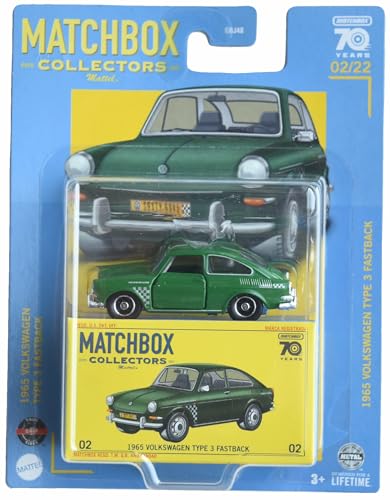Matchbox 1965 Volkswagen Typ 3 Fastback, Sammler 2/22 [Grün] von Matchbox