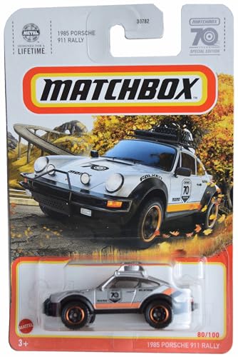 Matchbox 1985 Porsche 911 Rallye, Auto, Metallbauweise, Silber, Maßstab 1:64, Kid, Unisex, Kinder von Matchbox