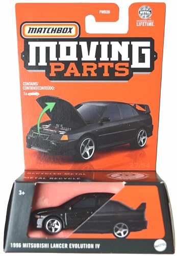 Matchbox 1996 Mitsubishi Lancer Evolution IV Moving Parts [Schwarz] von Matchbox