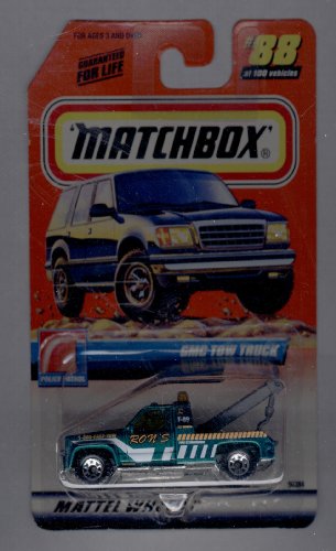 Matchbox 1999–88 von 100 Serie 18 Police Patrol GMC Abschleppwagen 1:64 Maßstab - Kunststoff, Blau, Spielzeugauto, Transport, Glänzend Matchbox 1999–88 von 100 Serie 18 Police Patrol GMC Abschleppwagen 1:64 Maßstab - Kunststoff, Blau, Spielzeugauto, Transport, Glänzend von Matchbox
