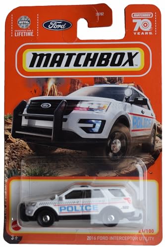 Matchbox 2016 Ford Interceptor Utility, weiß 26/100 [Polizei] von Matchbox