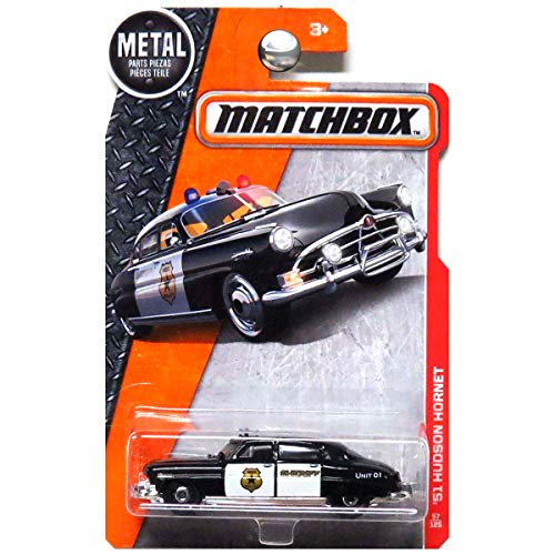 Matchbox 2016 MBX Heroic Rescue '51 Hudson Hornet (Polizeiauto) 57/125, schwarz von Matchbox