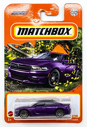 Matchbox 2018 Dodge Charger 52/100 (Lila) - Auto - Maßstab 1:64 - Kunststoff - Kleinkind - Kinder ab 3 Jahren - Unisex von Matchbox