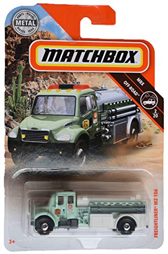 Matchbox 2019 MBX Off-Road Freightliner M2 106 (Feuerwehrauto) 61/125, Blassgrün von Matchbox