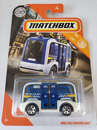 Matchbox 2020 MBX City MBX Selbstfahrender Bus, Blau 3/100 von Matchbox