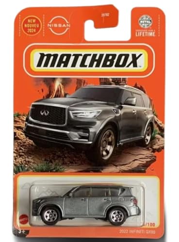 Matchbox 2022 Infiniti QX80 Druckguss-Auto-Modell, Maßstab 1:64, Grau Matchbox 2022 Infiniti QX80 Druckguss-Auto-Modell, Maßstab 1:64, Grau von Matchbox