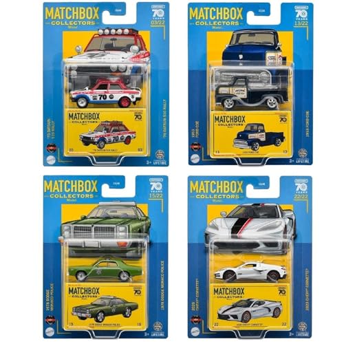Matchbox 2023 Collectors Series Set mit 4 Druckguss-Fahrzeugen von Wave T GBJ48-965T Release von Matchbox