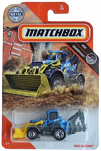 Matchbox Bagger, Countryside 92/100 [Blau/Gelb], Blau, 0.5 Narrow Little Kid von Matchbox