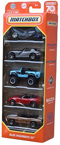 Matchbox Blue Highways III, 5 Stück: Auto, Klassische Fahrzeuge, Kind, Unisex, Kunststoff, Klein, 5 Stück von Matchbox
