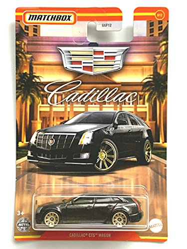 Matchbox Cadillac CTS Wagon - Cadillac Serie 8/12 - Auto - Schwarz - Maßstab 1:64 - Kinder - 3 Jahre+ von Matchbox