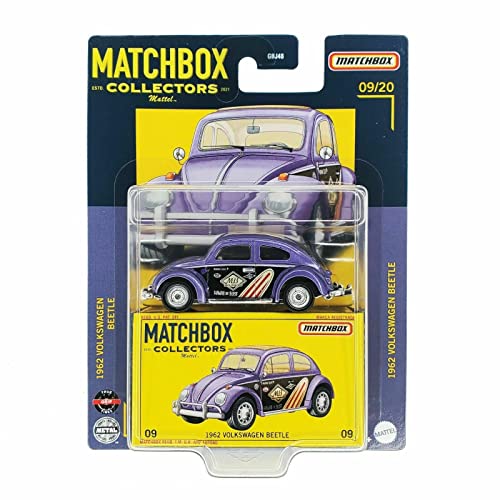Matchbox Collectors 09/20 1962 Volkswagens Beetle (lila) Maßstab 1:64 von Matchbox