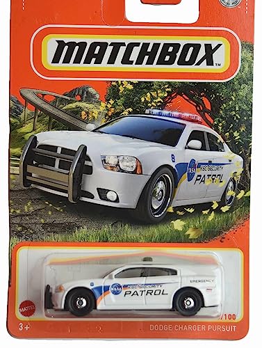 Matchbox Dodge Charger Pursuit, Weiß - Auto, Polizei, Kind ab 3 Jahren von Matchbox