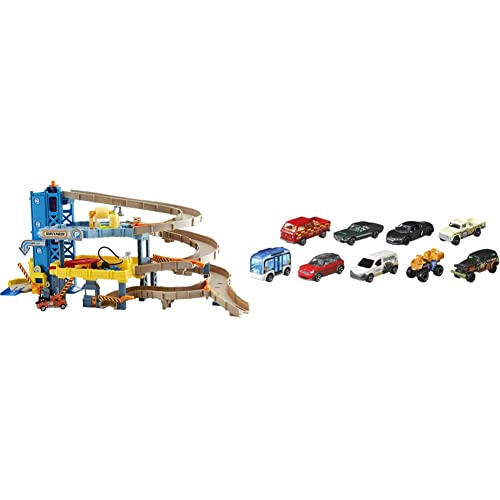 Matchbox Games Garage mit 4 Etagen [Exklusiv bei Amazon] + GESCHENKSET Sortiment von Matchbox